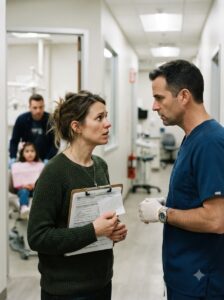 The Dentist Saw My Daughter Flinch—Then Slipped Me a Note About My Husband